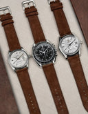 Brown Suede Leather Strap - 17-21mm - OM Luxury