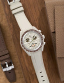 Curved Vertech Rubber Strap - Beige - OM Luxury