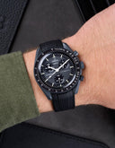Curved Vertech Rubber Strap - Black - OM Luxury