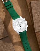 Curved Vertech Rubber Strap - Green - OM Luxury