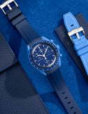 Curved Rubber Strap - Blue - OM Luxury